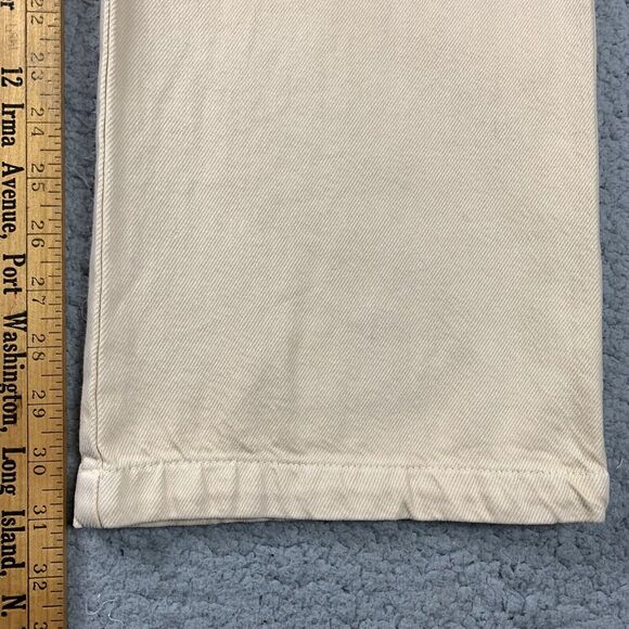 zara high waist wide leg pants Women’s XL (32 Waist)‎ cream 8197/215 New Office - Picture 15 of 16